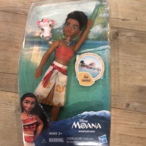 Disney Moana Doll, New in Package, swims in the water